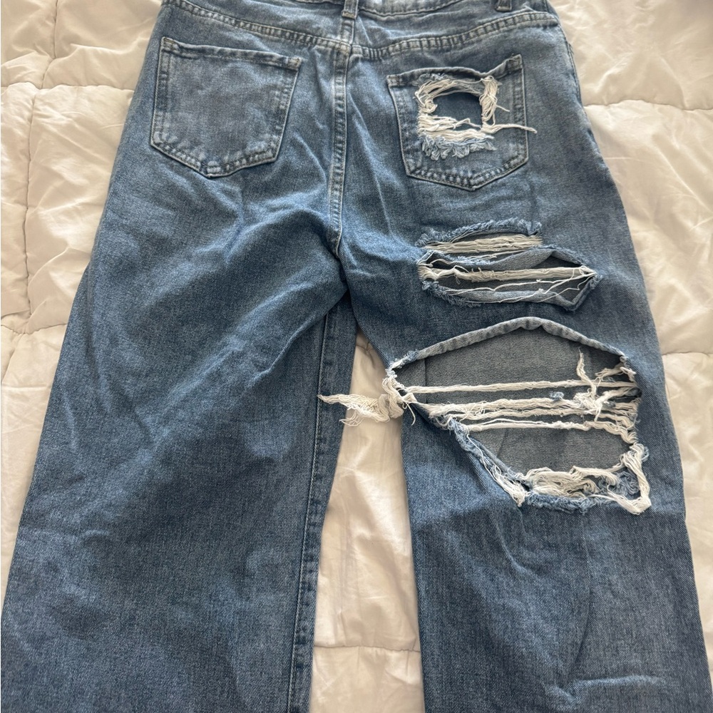 Men's Blue Distressed Jeans